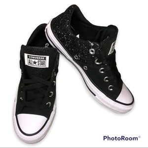 all black sparkly converse